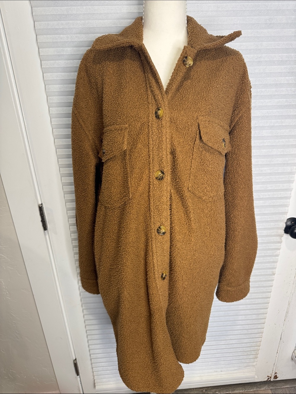 Jackson Rowe Plush Teddy Shacket in Brown